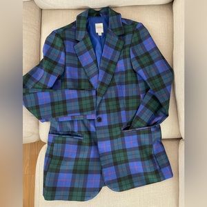 Punk aesthetic Simons Twik tartan print blazer